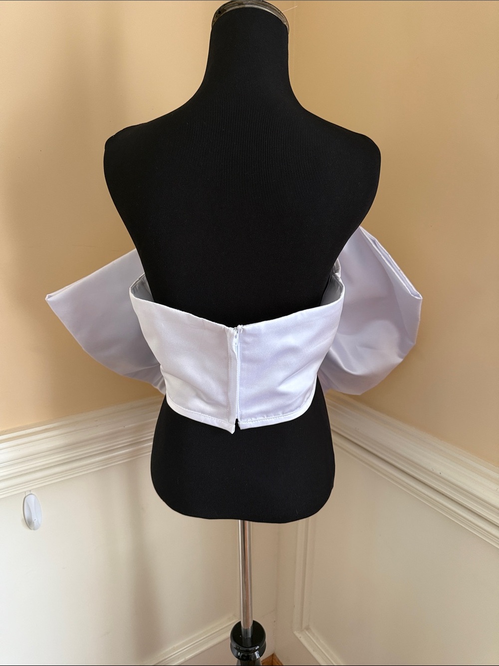 Satin  Wedding Bra Bow with costume built bra Top see measurements.